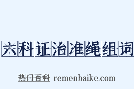 六科证治准绳组词是什么意思的图片